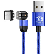 360 Degrees Magnetic Charging Cable 1 Metres (3 Amps) Blue New