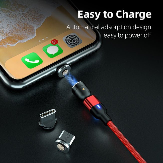 540 Degrees Magnetic Charging Cable 2 Metres (3 Amps)